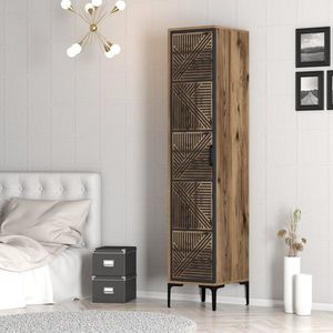 Šatní skříň Kumsal P - Walnut, Anthracite obraz