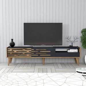 TV stolek Valensiya - Walnut, Anthracite obraz