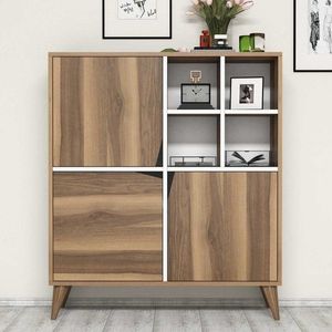 Víceúčelová skříňka Pulse - Walnut, White obraz