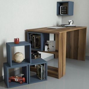 Psací stůl Box - Walnut, Chalcedony obraz