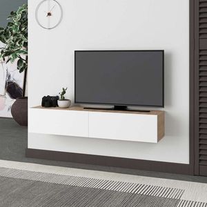 TV stolek Francy 135 - Sapphire Oak, White obraz