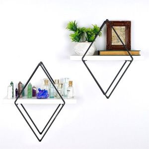 Dekorativní kovová nástěnná police Wr057 obraz