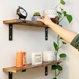 Dekorativní dřevěná nástěnná police Lam022 obraz