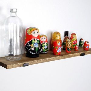 Dekorativní dřevěná nástěnná police Lam009 obraz