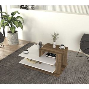 Konferenční stolek Venüs - White, Walnut obraz