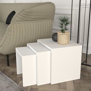 Sada odkládacích stolků (3 kusy) Zariel - White obraz