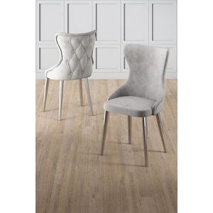 Sada židlí (6 kusů) Alpa - Grey, Chrome obraz