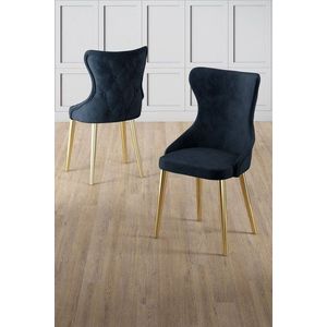 Sada židlí (6 kusů) Alpa - Anthracite, Gold obraz