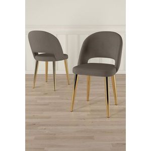 Sada židlí (6 kusů) Pane - Cappuccino, Gold obraz