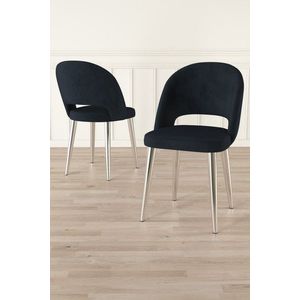 Sada židlí (6 kusů) Pane - Anthracite, Chrome obraz