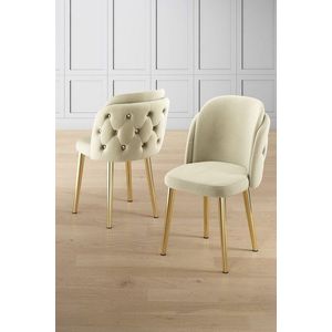 Sada židlí (6 kusů) Axle - Cream, Gold obraz
