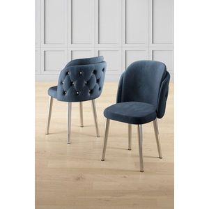 Sada židlí (6 kusů) Axle - Anthracite, Chrome obraz