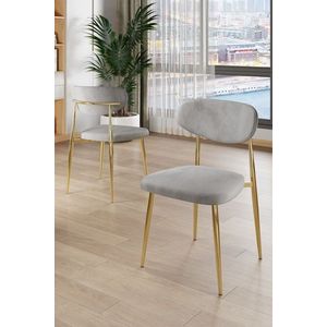 Sada židlí (4 kusy) Vina - Grey, Gold obraz