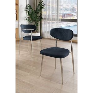 Sada židlí (4 kusy) Vina - Anthracite, Chrome obraz