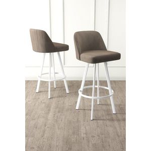Bar Stool Set (4 Pieces) Atex - Cappuccino, White obraz