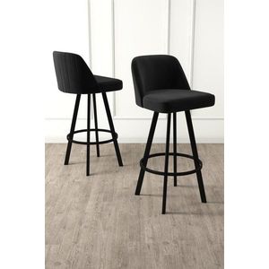 Bar Stool Set (4 Pieces) Atex - Black obraz