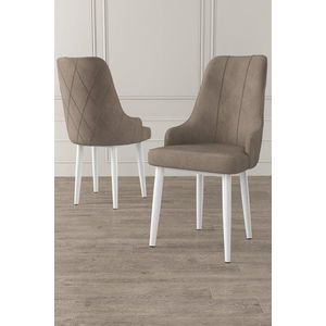 Sada židlí (6 kusů) Trex - Cappuccino, White obraz