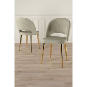 Sada židlí (4 kusy) Pane - Cream, Gold obraz