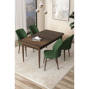 Dining Table & Chairs Set (5 Pieces) Arp - Baroque, Khaki obraz