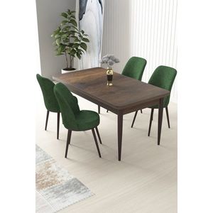 Dining Table & Chairs Set (5 Pieces) Nil - Baroque, Khaki obraz