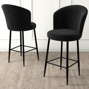 Bar Stool Set (4 Pieces) Alte - Black obraz