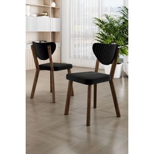 Sada židlí (4 kusy) Arfe - Black, Brown obraz