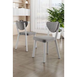 Sada židlí (4 kusy) Arfe - Grey, White obraz