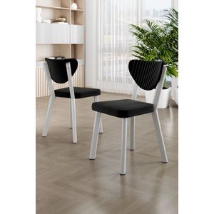 Sada židlí (4 kusy) Arfe - Black, White obraz