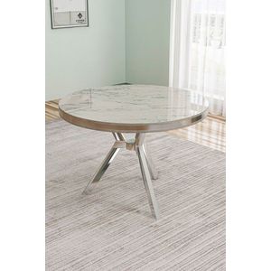 Jídelní stůl Mos - White Marble, Chrome obraz