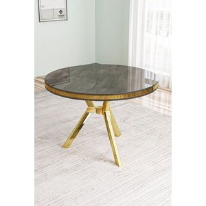 Jídelní stůl Mos - Anthracite, Gold obraz