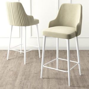Bar Stool Set (2 Pieces) Enox - Cream, White obraz