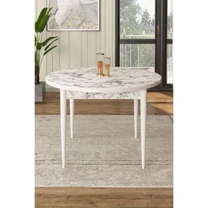 Jídelní stůl Rox - White Marble, White obraz