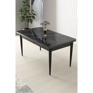 Jídelní stůl Nil - Black Marble, Black obraz