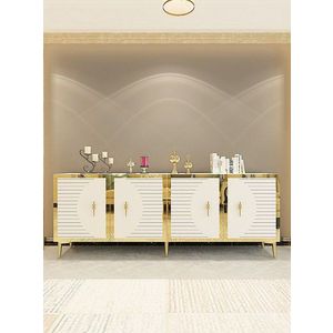 Konzolový stolek Tuna 180 - White, Gold obraz