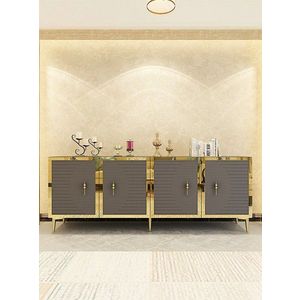 Konzolový stolek Tuna 180 - Anthracite, Gold obraz