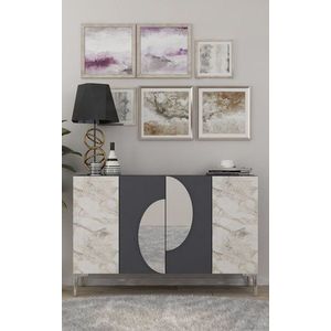 Konzolový stolek Afra KM120 - Anthracite, Silver obraz