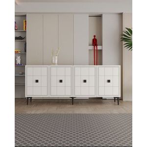 Konzolový stolek Yuka 150 - Sapphire Oak, White obraz