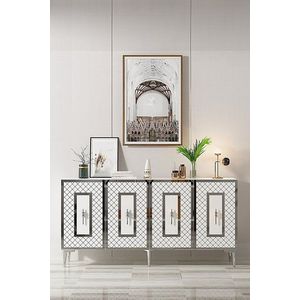 Konzolový stolek Puma 150 - White, Silver obraz