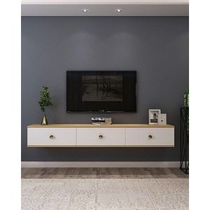 TV stolek Zuzu 180 - Sapphire Oak, White obraz