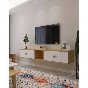 TV stolek Zuzu 150 - Sapphire Oak, White obraz