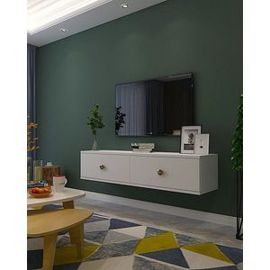 TV stolek Zuzu 120 - White, Gold obraz