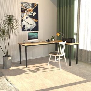 Psací stůl Viva L - Black, Atlantic Pine obraz