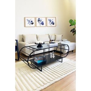 Konferenční stolek Windy - Black, Fume obraz