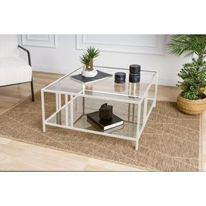 Konferenční stolek Uranüs - White, Transparent obraz