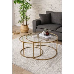 Konferenční stolek Belarus 80 - Gold, Transparent obraz