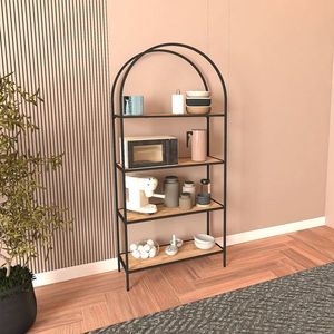 Knihovna Mona 80 - Black, Atlantic Pine obraz