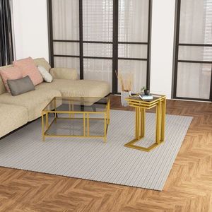 Sada odkládacích stolků (3 kusy) Ibiza C - Gold, Fume obraz