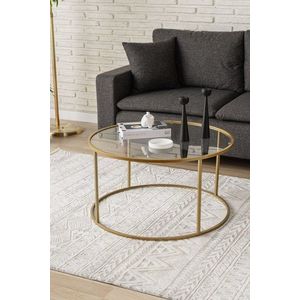 Konferenční stolek Berlin 80 - Gold, Transparent obraz