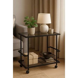 Odkládací stolek / Příruční stolek Fuji - Black, Fume obraz