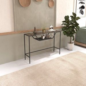 Konzolový stolek Lala - Black, Smoked Glass obraz